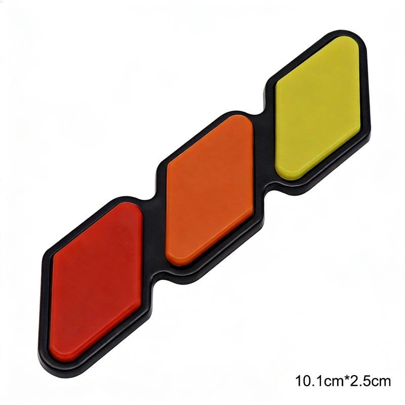 3D ABS Tri Color Decorative Sticker For Toyota Tundra Superb, Volkswagen Fiat Peugeot Grille Modification Accessories