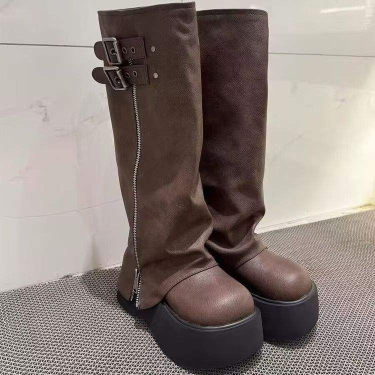 

Sweet and cool babes, but knee boots, children s summer boots, small pants, thick-soled boots, tall tube. 40