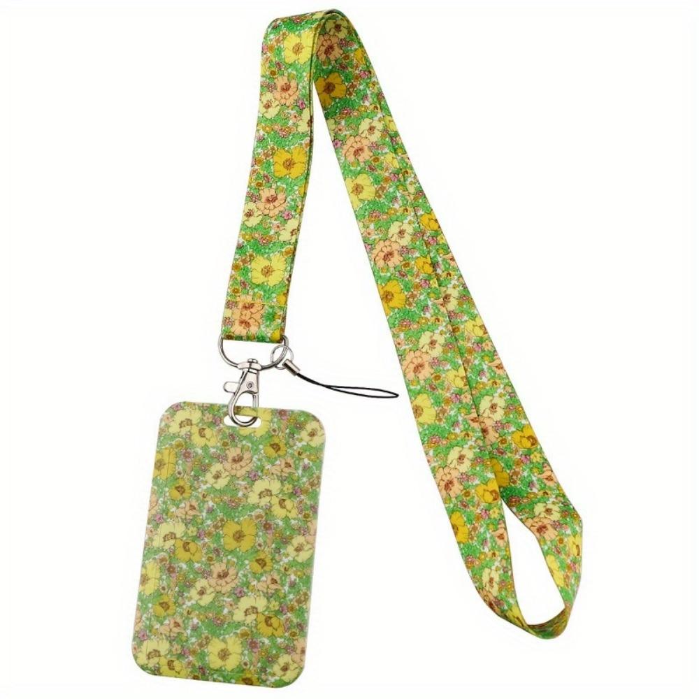 1PC New Fashion Flowers Neck Strap Vintage Lanyard for Key ID Card Gym USB Badge Holder DIY Hang Rope Phone Accessories