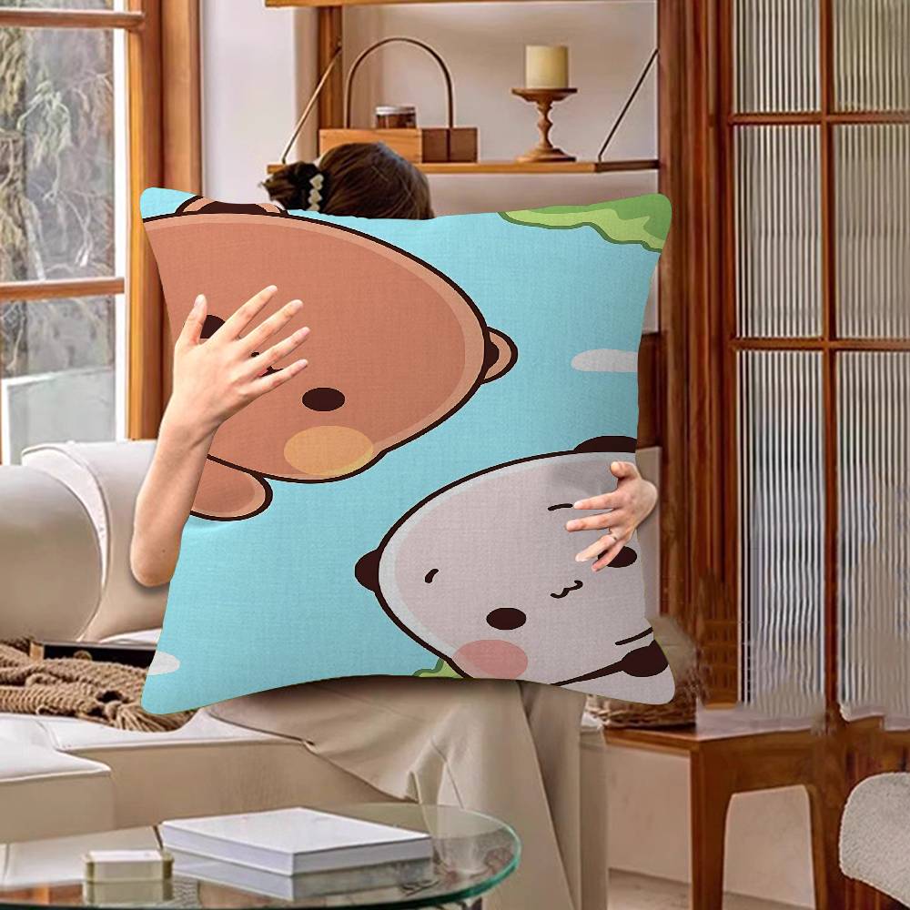Bubu Dudu Cartoon Cushion Cover Car Throw Pillow Case For Sofa Car Christmas Gift 40X40Cm 45X45Cm