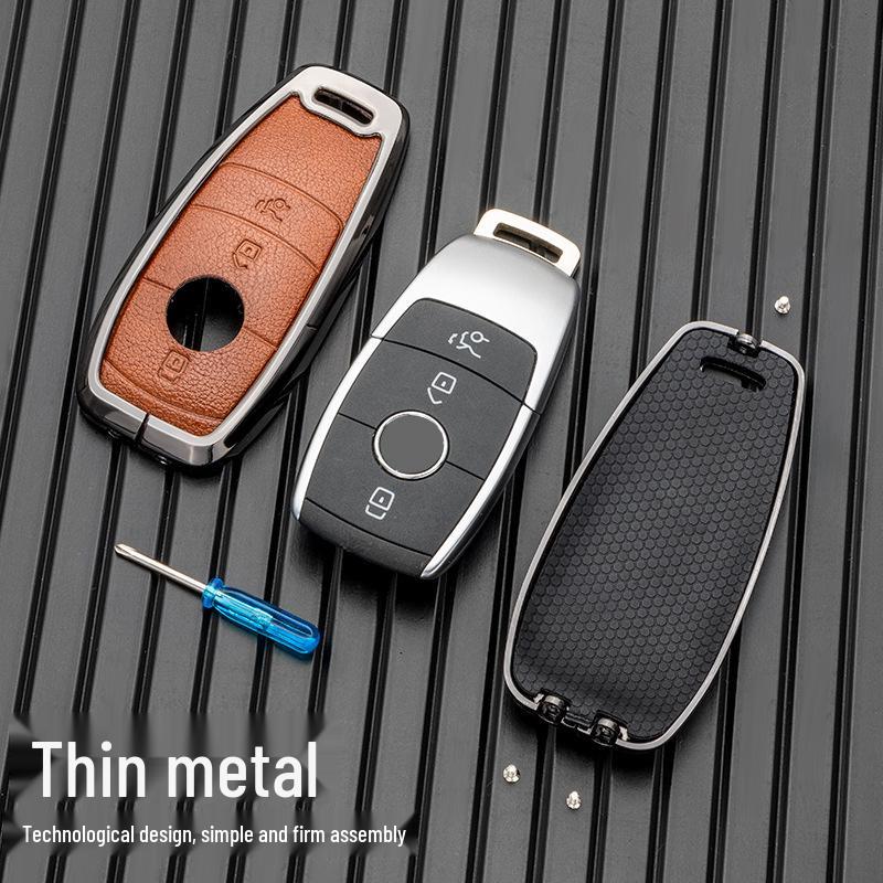 Metall Vollabdeckung Schlüsselhülle für Mercedes-Benz C-Klasse '22 & Maybach S-Klasse '21-'22 EQS AMG