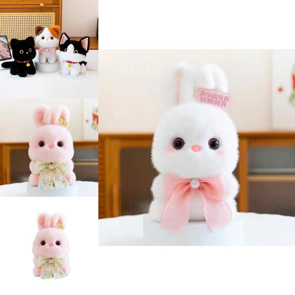 Plush Cat Toy Short Pile Cotton Cute Animal Doll For Kids And Collectors