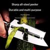 Multifunctional 3 In1 Peeler Knife for Effortless Fruit Prep In Stainless Steel