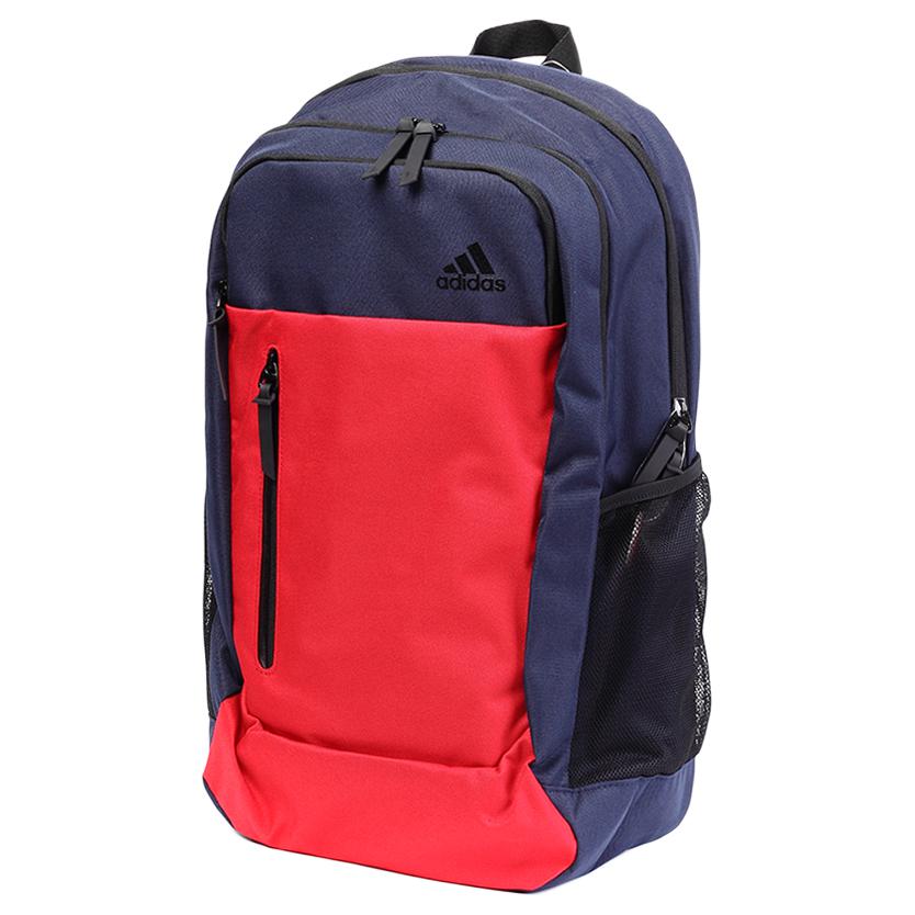 Adidas Logo Polyester Backpack Unisex Backpacks Blue Red AZ6752
