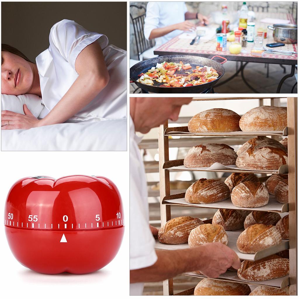 Tomato Shaped Mechanical 60 Minutes Countdown Timer Kitchen Cooking & Baking Helper 7.2 X 5.5cm