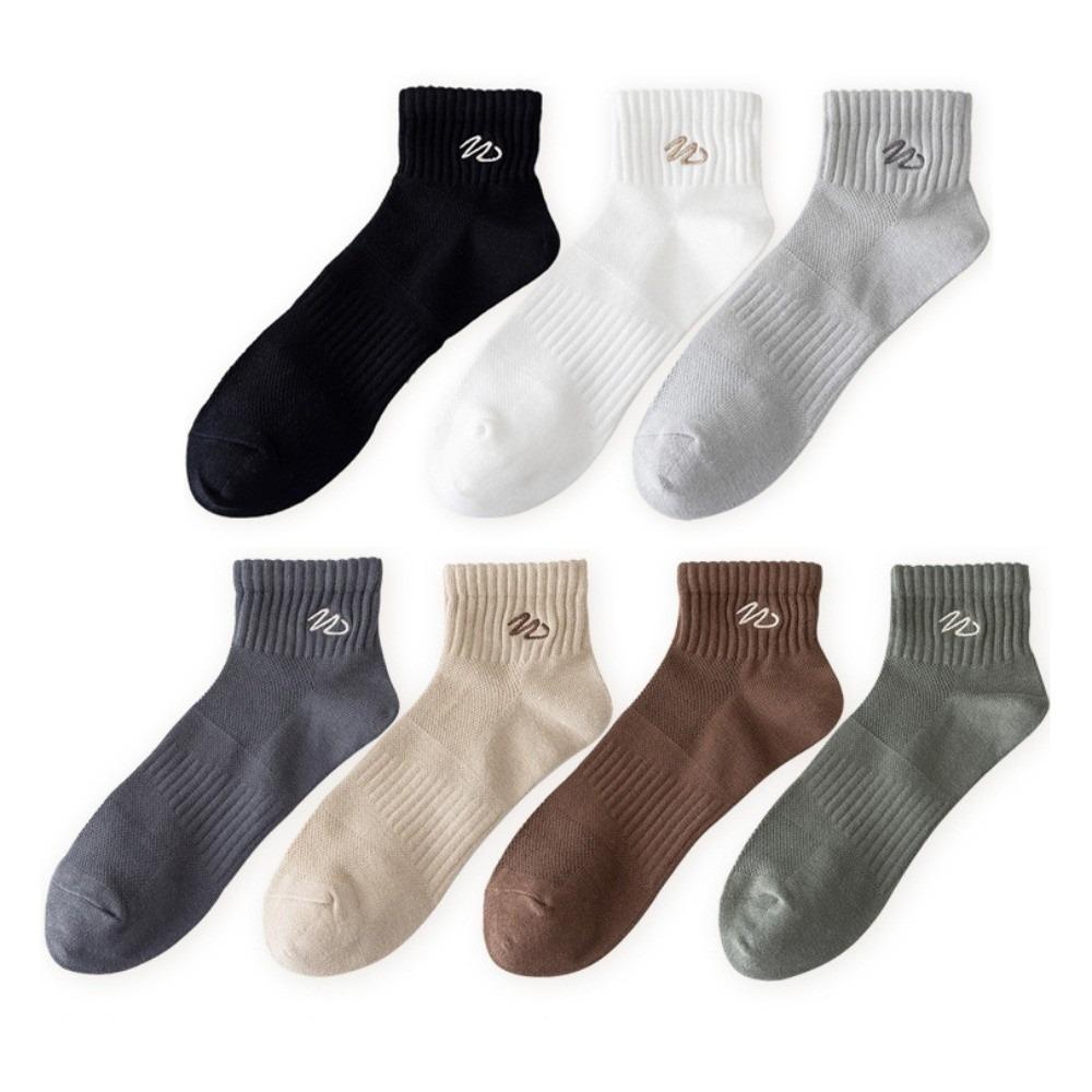 

7 пар носков для мальчиков с коротким паголенком EUR 37-44 Мужские носки Простые носки с вышивкой Мужские 7 Pairs