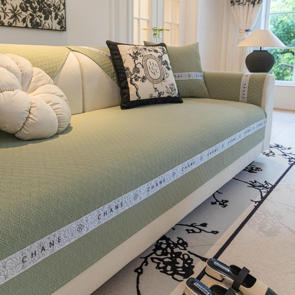 

Подушка для дивана в стиле французского крема Four Seasons Universal Leather Sofa Cover Non-Slip Подушка Чехол для спинки Ткань 70X70