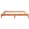 Bed Frame Wax Brown 200 x 200 cm Solid Pine Wood