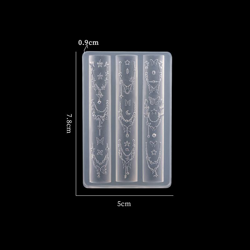 3D Bowknot Silicone Nail Mold Flower Petals Butterfly Heart Diy Design Manicure Template Carving Nail Art Stencil Tool