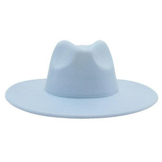 Koreanische Kaschmir Schleife Kuppelhut – Stilvolles Wollfilz-Accessoire mit breiter Krempe