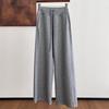 Women's Spring High-Waisted Drawstring Wide-Leg Pants - Daily Commute Casual Style