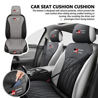 For Leather Car Seat Cushion Breathable Headrest Seat Protect Mat Accessories Camry Highlander C-HR Hilux Vios Rav4 Prius