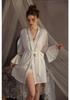 Ruo Lan Silk-like V-neck Strappy Camisole Nightgown - Tempting Light Luxury Style