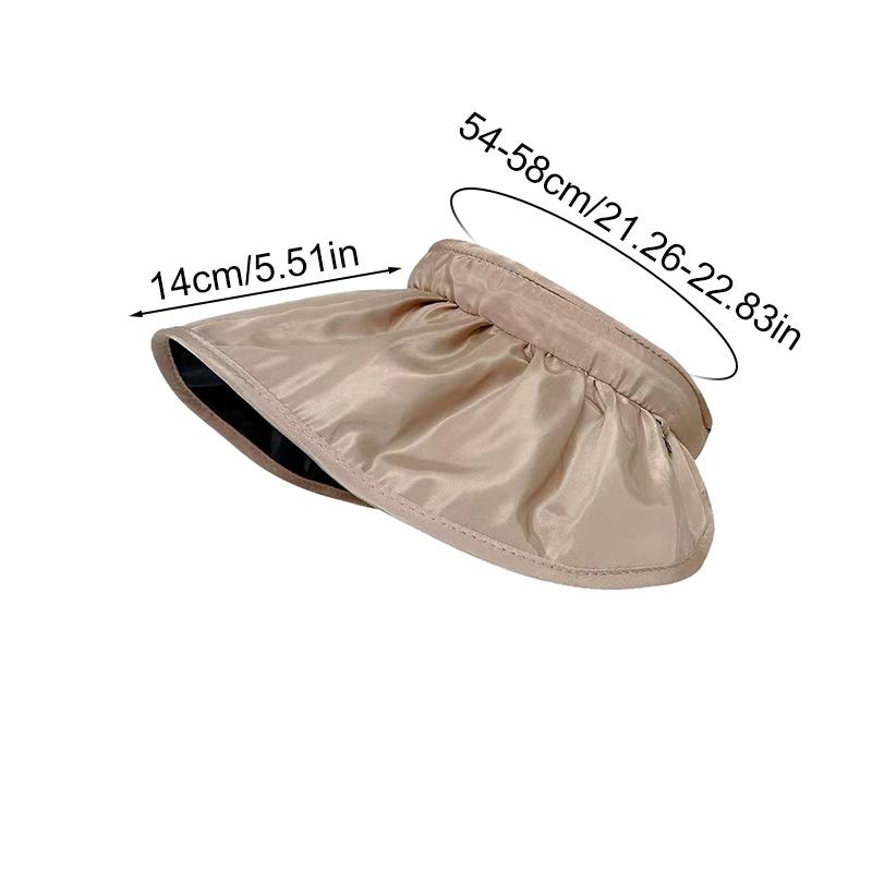 1PC Sunshade Hat Fashion Empty Top Hat Foldable Women Dual Use Big Brim Summer UV Protection Hair Hoop