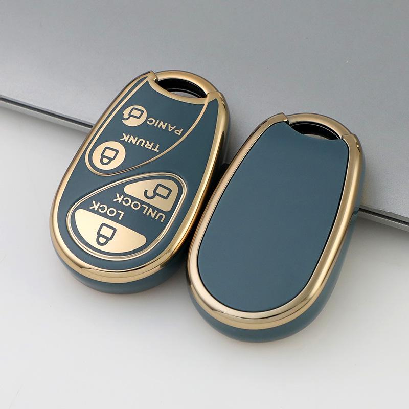 Gold-Edged TPU Soft Rubber Protective Case for Nissan Keys