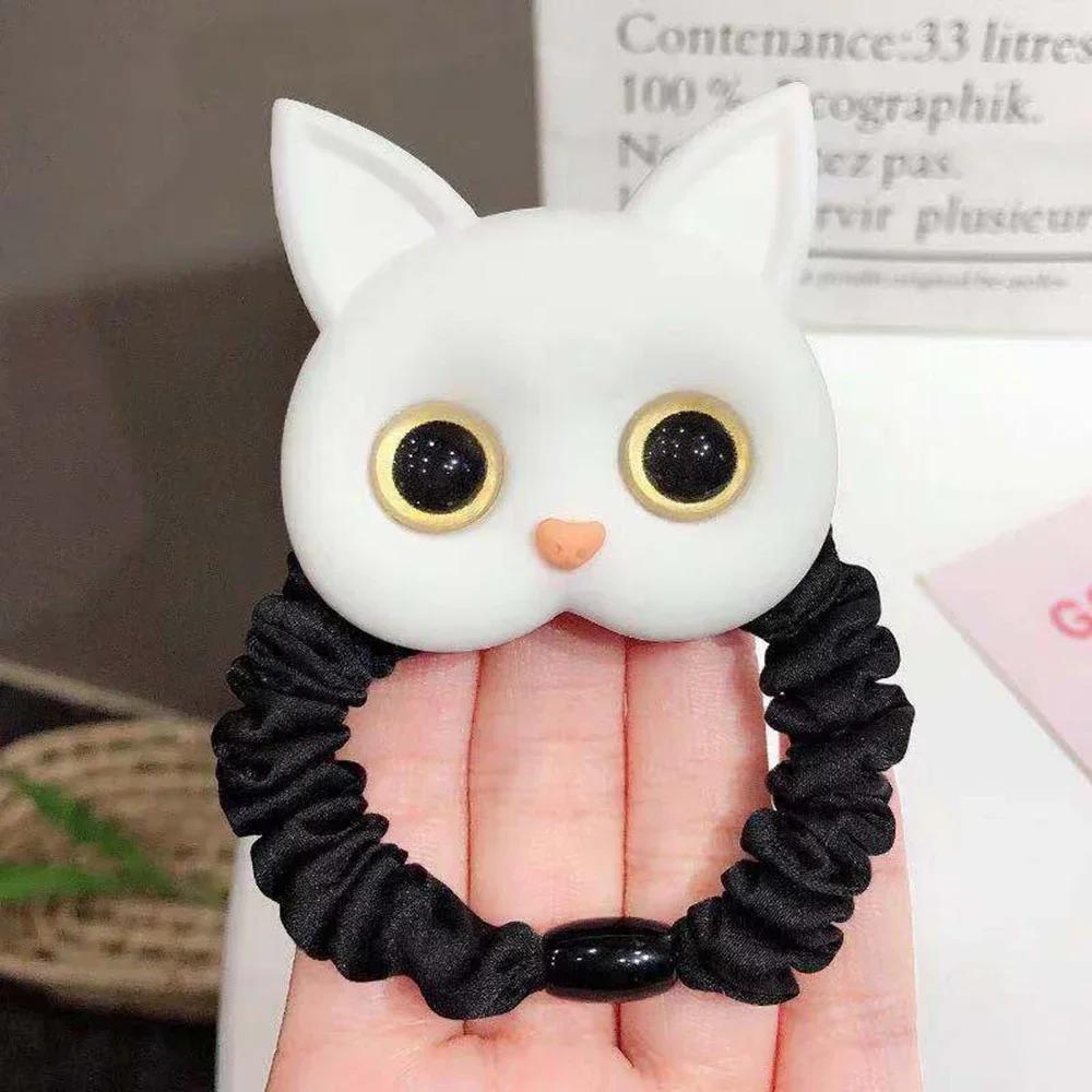 New Women Cute Cat Rubber Bands Elastic Hair  Korean Headwear Children For Girls Lovely  Accessories Ornaments