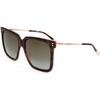 MiSSoni Damen S 57 mm Graue Sonnenbrille Havanna