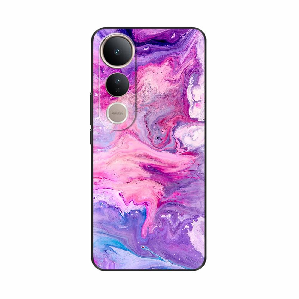 Fundas For Vivo V50 Lite 5G Popular Flowers Cartoon Soft Silicone Phone Back Cover For Vivo V50 V50 Lite 5G 4G Shell Casing Capa