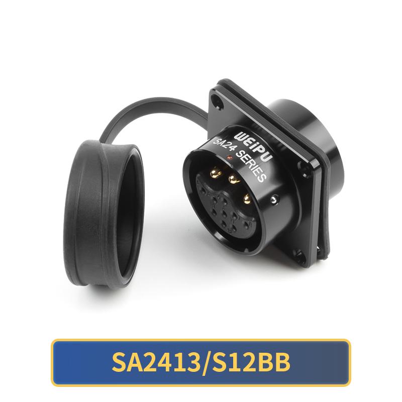 WEIPU SA24 SA2410/P SA2413 IP67 Waterproof Male Plug Female Socket Panel Connector M24 2 3 4 9 10 12 12B 19 Pin Soldering M24