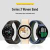 Samsung Huawei Xiaomi Compatible 18-22mm Woven Nylon Solo Loop Velcro Smart Watch Strap