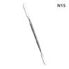 Stainless Steel Dual Heads Spatula Mixing Stick Foundation Mixing Make Up Tool