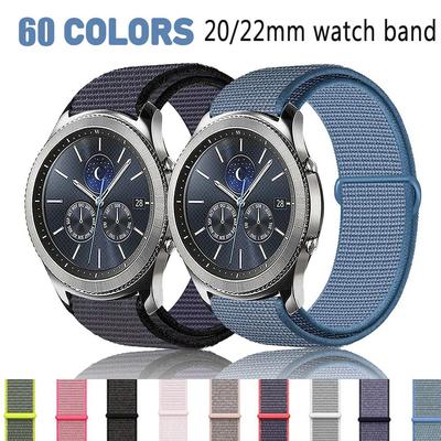 20mm/22mm Huawei Watch GT-2-2e-pro Strap for Samsung Gear S3 Frontier Nylon Bracelet Galaxy Watch 3 45mm/46mm/42mm/active 2 Band