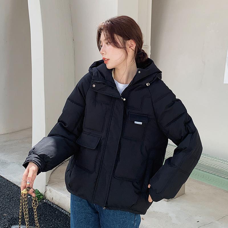2025 Fall/Winter New Bread Cotton Jacket Thickened Loose Fashion Hooded Workwear Short Cotton Jacket