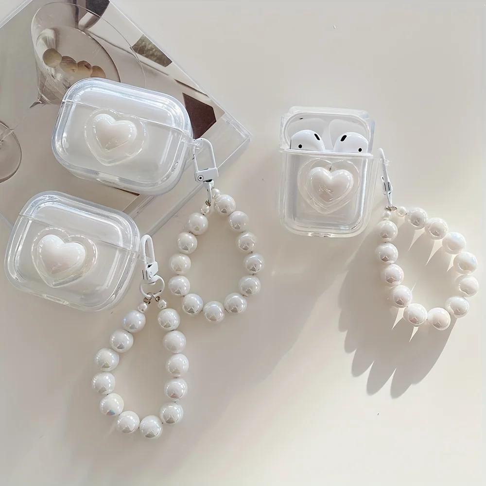 Love Laser High Transparency Earphone Cover For Apple Airpods 1 2 3 4 Pro Pro2 Bracelet Earphone Protection
