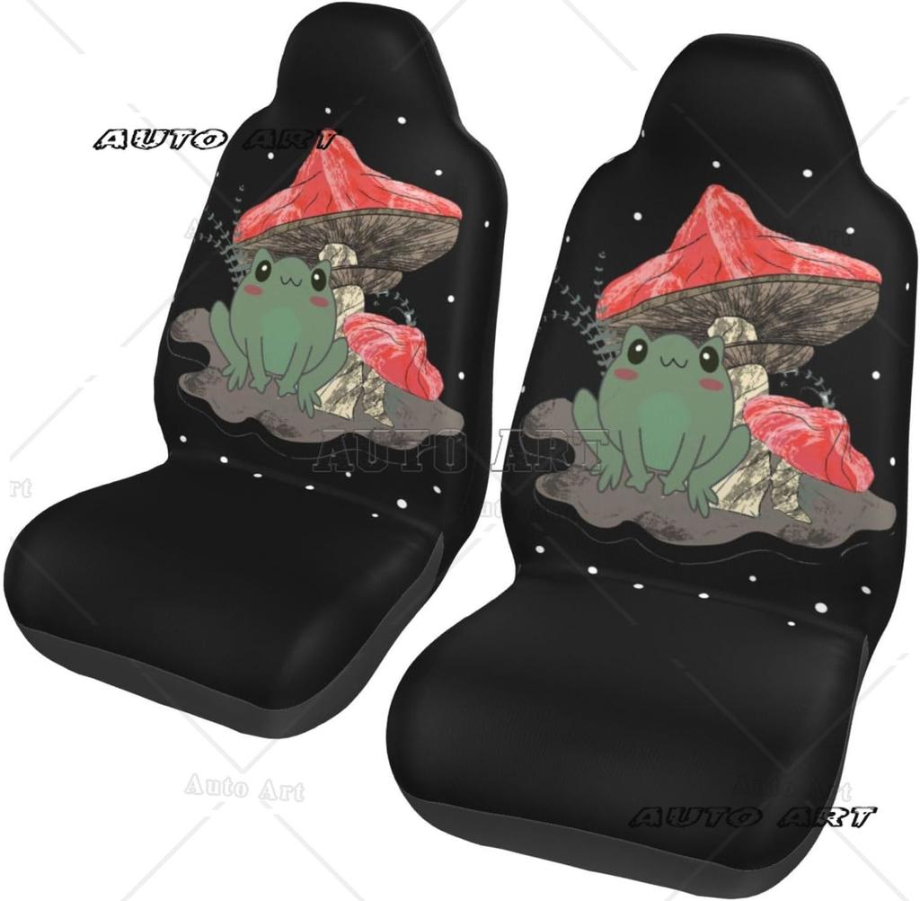 Frog Car Seat Cover 2 Pcs Front Seat Bucket Seat Protector Universal Fits For Auto Interior Accessories For Cars Truck Sedan