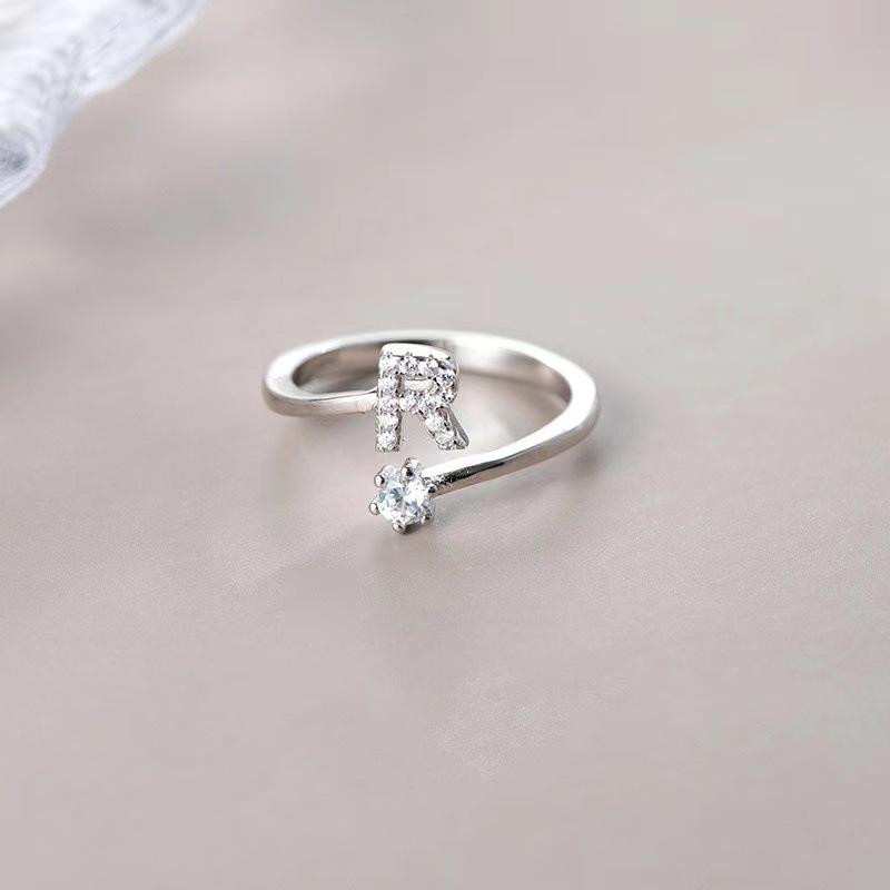 Exquisite Women's 26 Letter Open Ring - European & American Design
