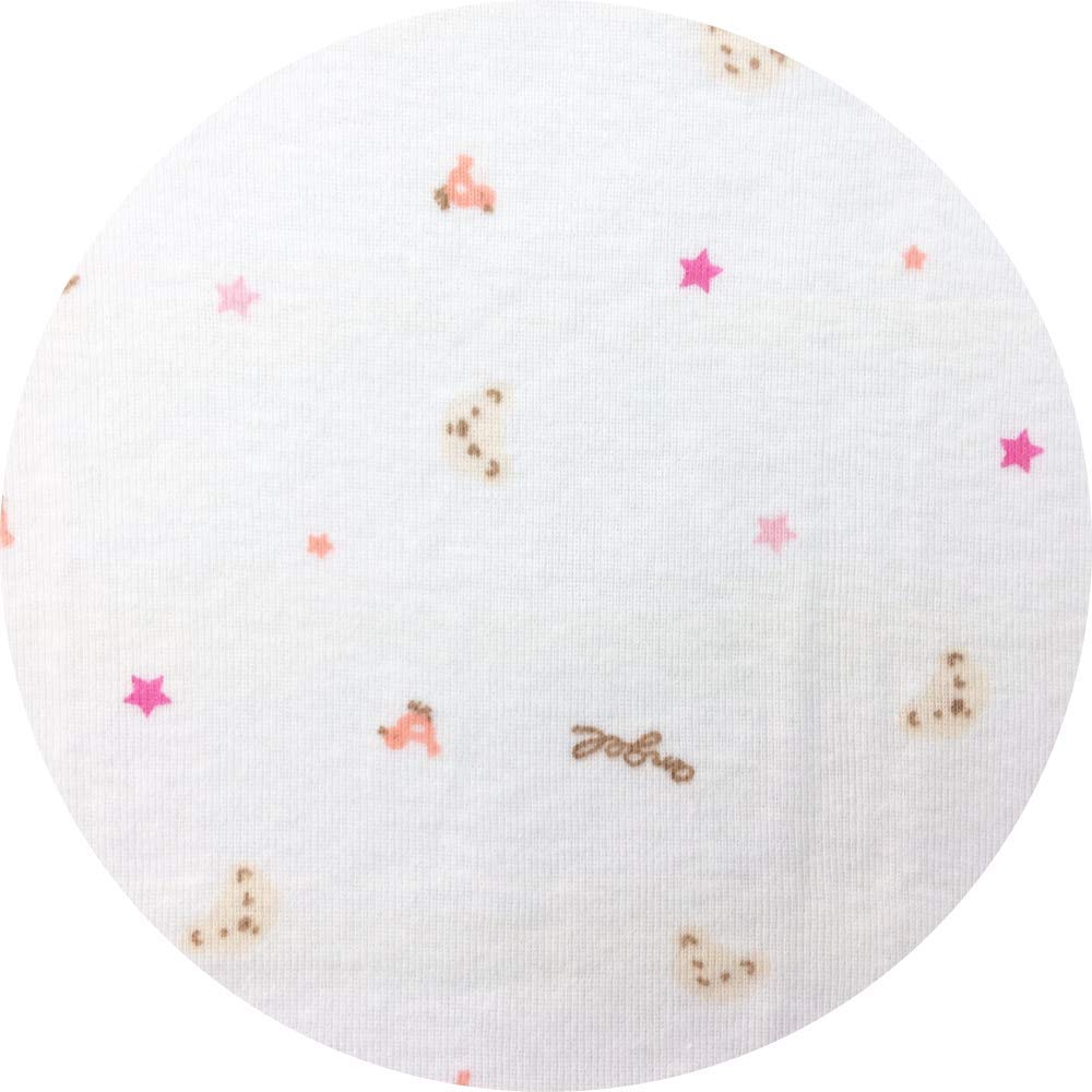 Engel Bär Druck Kombination Neugeborenes Hergestellt aus Material Unterhemd, Unterhemd, Japan, 50-70cm, 100% Baumwolle, Ganzjährig (Rosa)