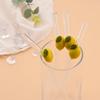 200*8mm Lemon Glass Straw Set Reusable Eco Friendly Drinking Straw for Smoothies Cocktails Bar Accessories Straws with Brush