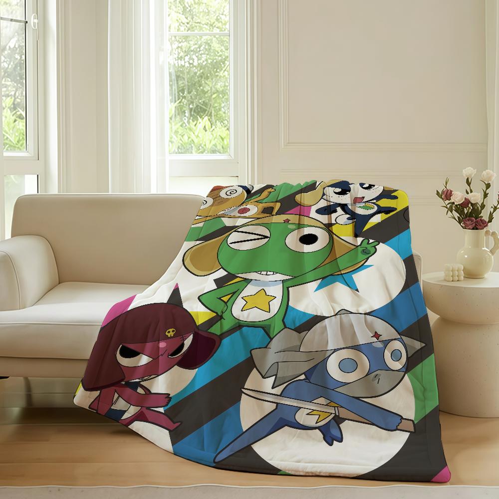 Anime K-Keroro G-Gunsou Blanket Warm Soft Suitable For Bedroom Sofa Bed Living Room Office Travel Camping Gifts