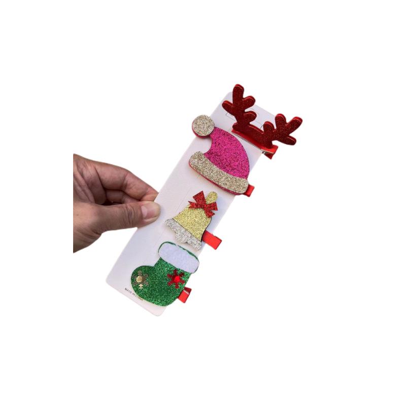 Ensemble de chouchous et pinces Rouges Festifs pour Enfants