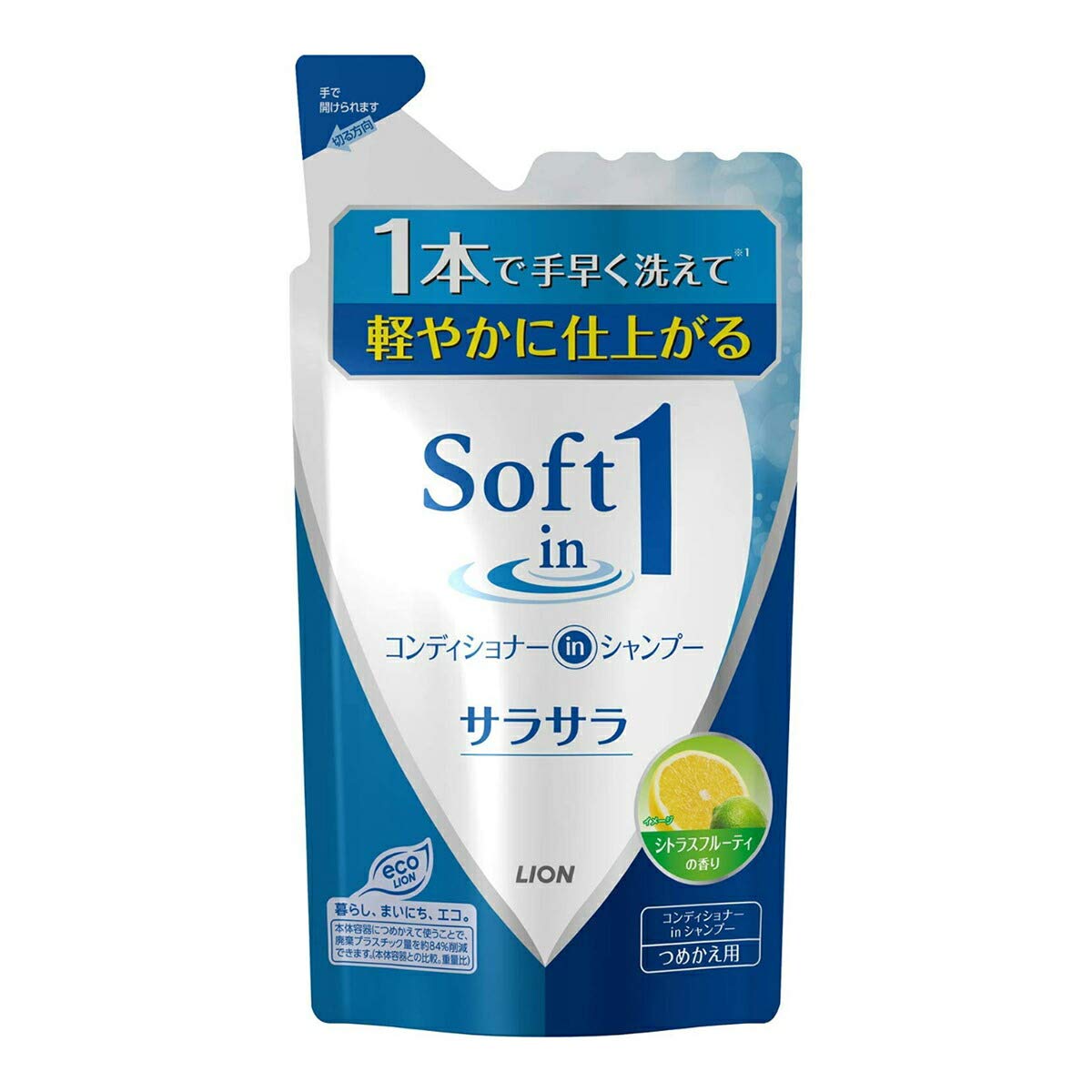 

shampoo refill 380ml x 16 pieces set [Lion] Soft-in-one Sarasara