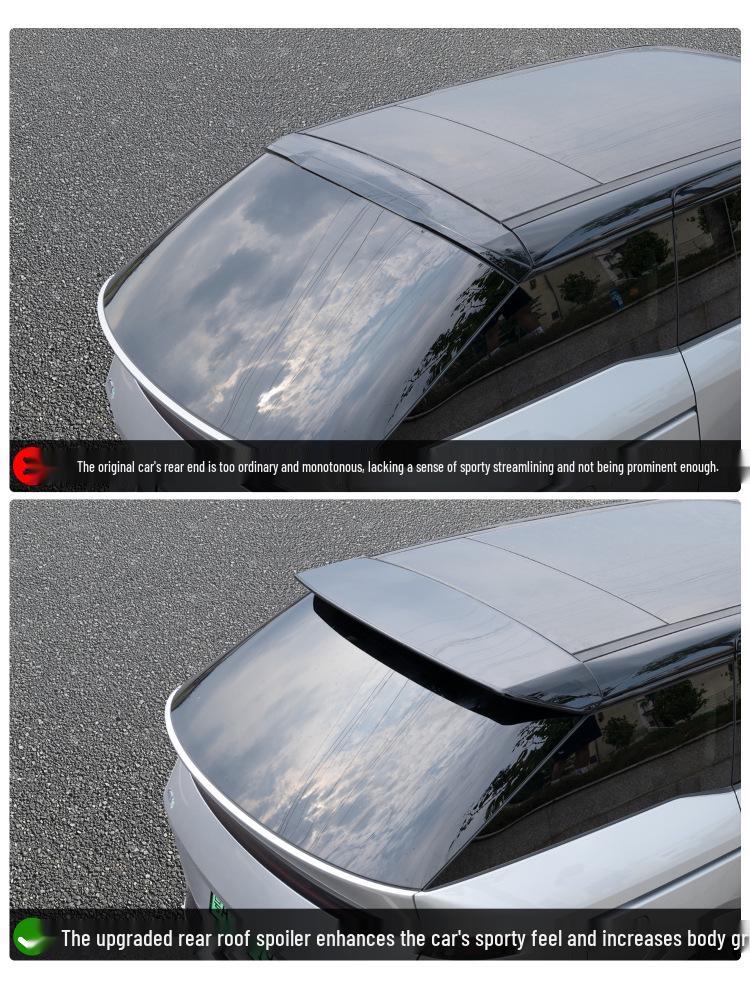 Xpeng Rear Spoiler: No-Drill Wind Deflector & Sports Spoiler for Car Exterior Decoration.