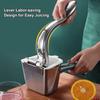 Zitronenpresse aus Edelstahl, manueller Entsafter für Zitrusfrüchte, Limette, Orange, robuster, ergonomischer Griff