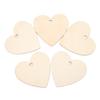 30pcs Heart Ornament Wooden Romantic Decorative Sign with Rope Gift Tag for DIY Enthusiast