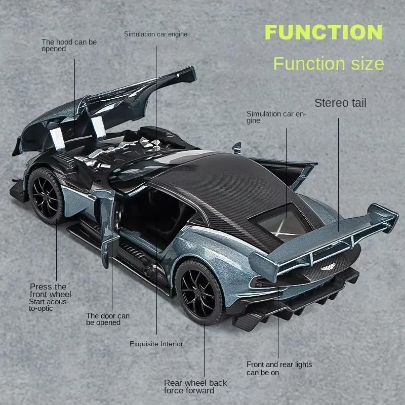 LYZRC Nové 1:32 Aston Martin VULCAN sportovní auto Simulace Odlévaný Kovová Slitina Model auta Zvuk Světlo Natahovací Kolekce Dětská Hračka Dárky