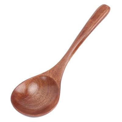 Cucchiaio di legno in stile giapponese fatto a mano in legno rotondo cucchiaio da minestra stoviglie cucina decorazione per