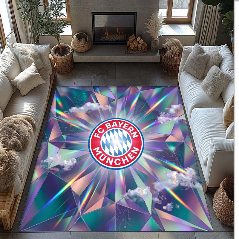 Bayern Munich Printed Flannel Area Rug Non Slip Soft Polyester Floor Carpet Indoor Decor Mat for Bedroom Living Room Sofa Game Room Home Decoration