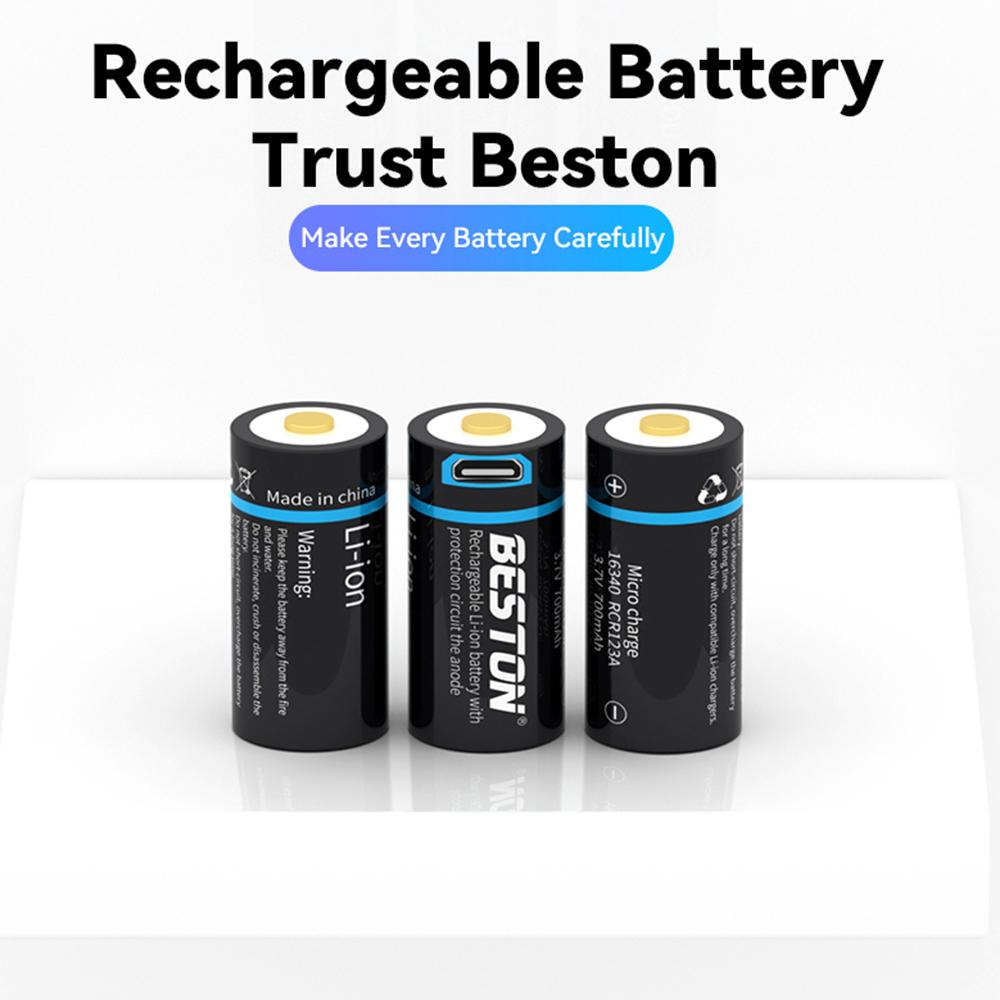 New Function 3.7V 700mAh ICR 16340 RCR123A Li-ion USB Rechargeable Battery