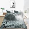 3D Modern Bedding Set Dollar Motif Printed Duvet Cover Vivid Comforter Cover 3 Pieces Money Maths Pattern Funny Soft Bed Set