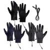Reusable USB Heated Gloves Polyester Touchscreen Gloves Durable Rechargeable Gloves  for Winter