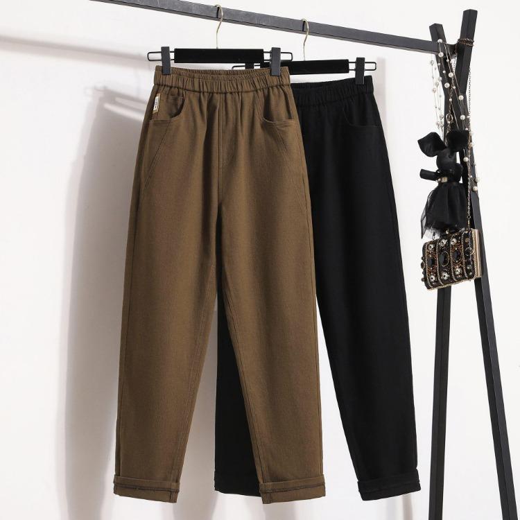 New Fashion Oversize Plus Size Casual Pants Women Elastic Basic Trousers Female 5XL