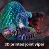 3D Printed Snake Toy Articulated Snake Ornament Egg with Snake Inside Flexible Snake Fidget Toy for Desk Decoration Stress Relief
