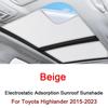 Car Electrostatic Adsorption Sunroof Sunshade Cover For Toyota Highlander 2015-2024 Heat Insulation Skylight Sticker Accessory