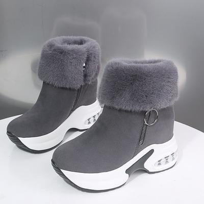 Stivali da donna Stivali invernali caldi in pelliccia Sneakers con plateau Stivali da neve Stivaletti da donna Scarpe casual da donna Stivaletti da donna