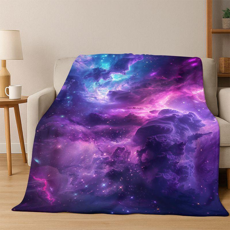 Univers Milchstraße Weltraum Sterne Galaxie Erde Flanelldecke Weiche Warme Überwurfdecke für Schlafzimmer Wohnzimmer Bett Reise Camping