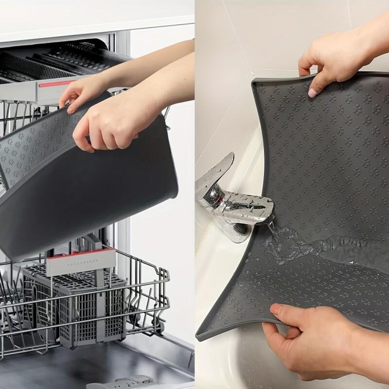 Silicone Pet Dog Cat Feeding Mat with Raised Edges for Non-Slip Waterproof Pets Bowl Mat Dog Food Mat Dogs Supplies Dropshipping